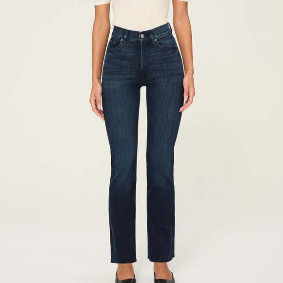 DL1961 Halle Straight High Rise Instasculpt Jeans Mediterranean 31 - Picture 1 of 16